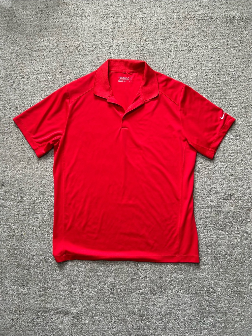 Nike Golf Polo Shirt Mens XL Ruby Red Tour Performance Dri Fit Solid Casual
